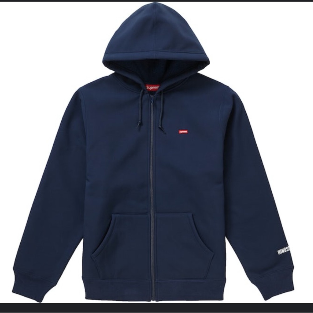 SUPREME Windstopper Zip Up Small Box Logo Sweatshirt/Jacket Size Medium Mens
